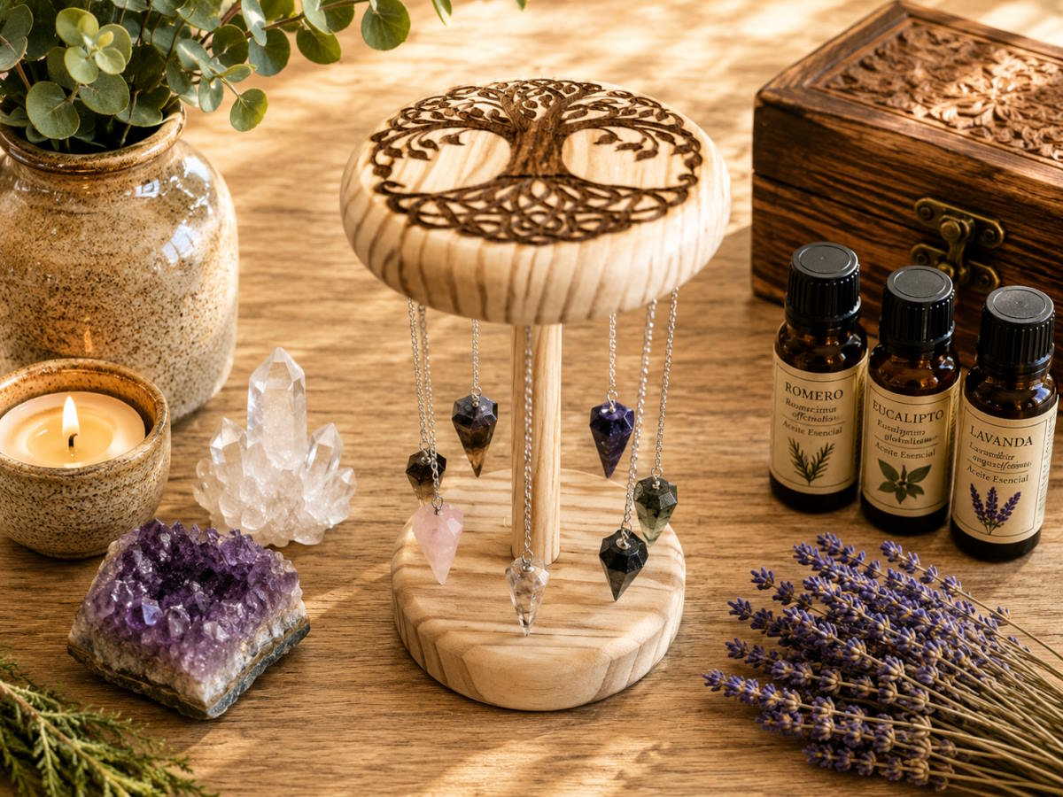 Expositor Péndulos Árbol Vida Hojas